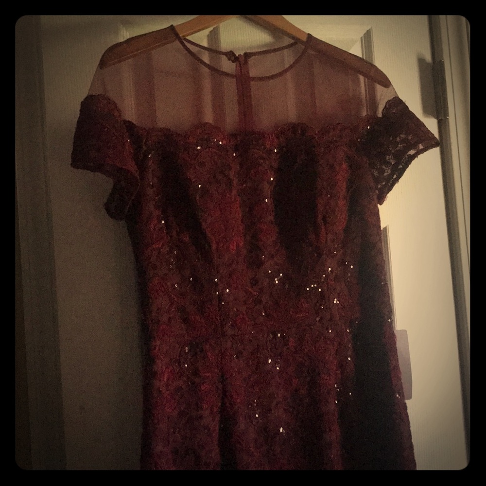 Burgundy dress